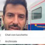 screenshot menu WhatsApp con opzione Chat con lucchetto e Archiviate